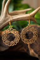 Oorbellen Keltische krans, brons