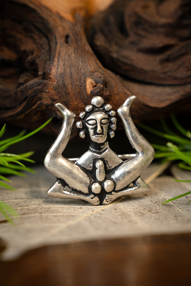 Middeleeuwse badge billentoner, verzilverd brons