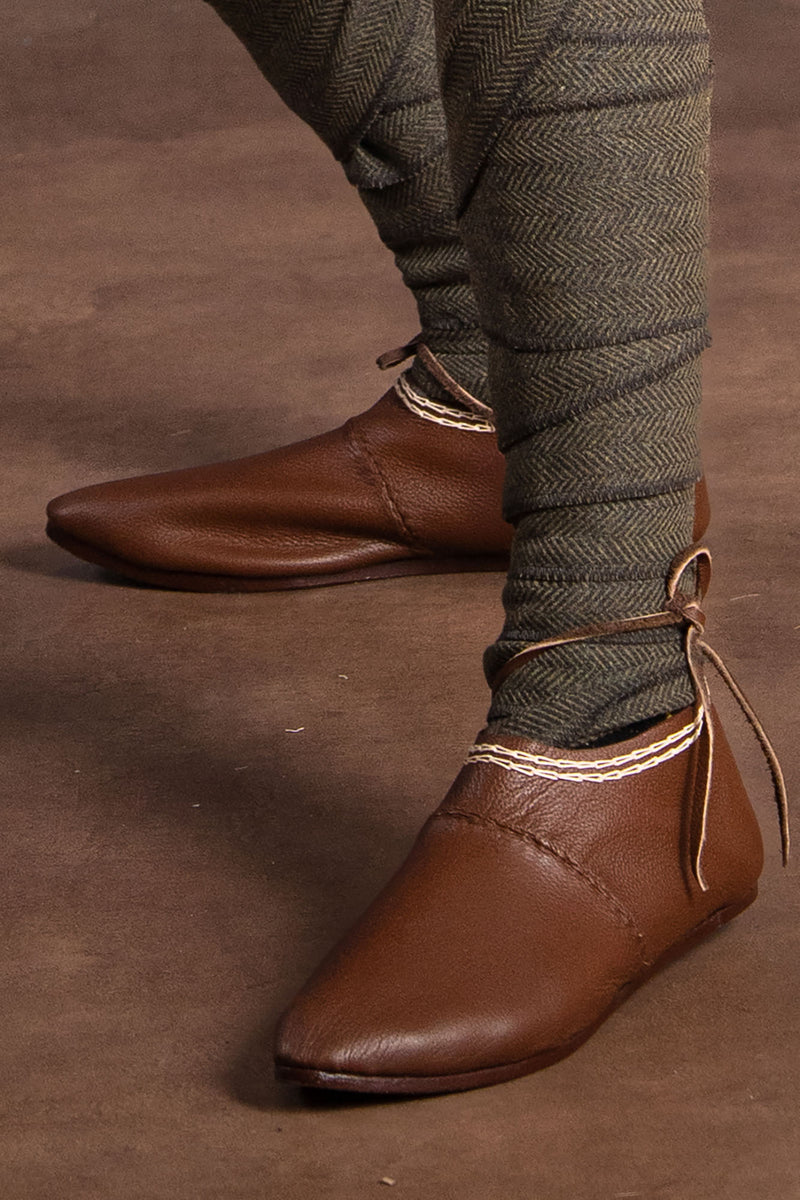 Normannisk sko, 1150-1350, brun 