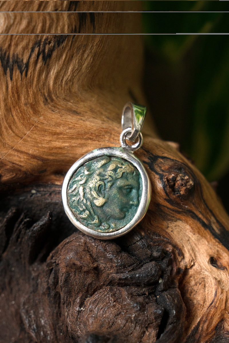 Myntupphängare Zeus och Hera, sterling silver 