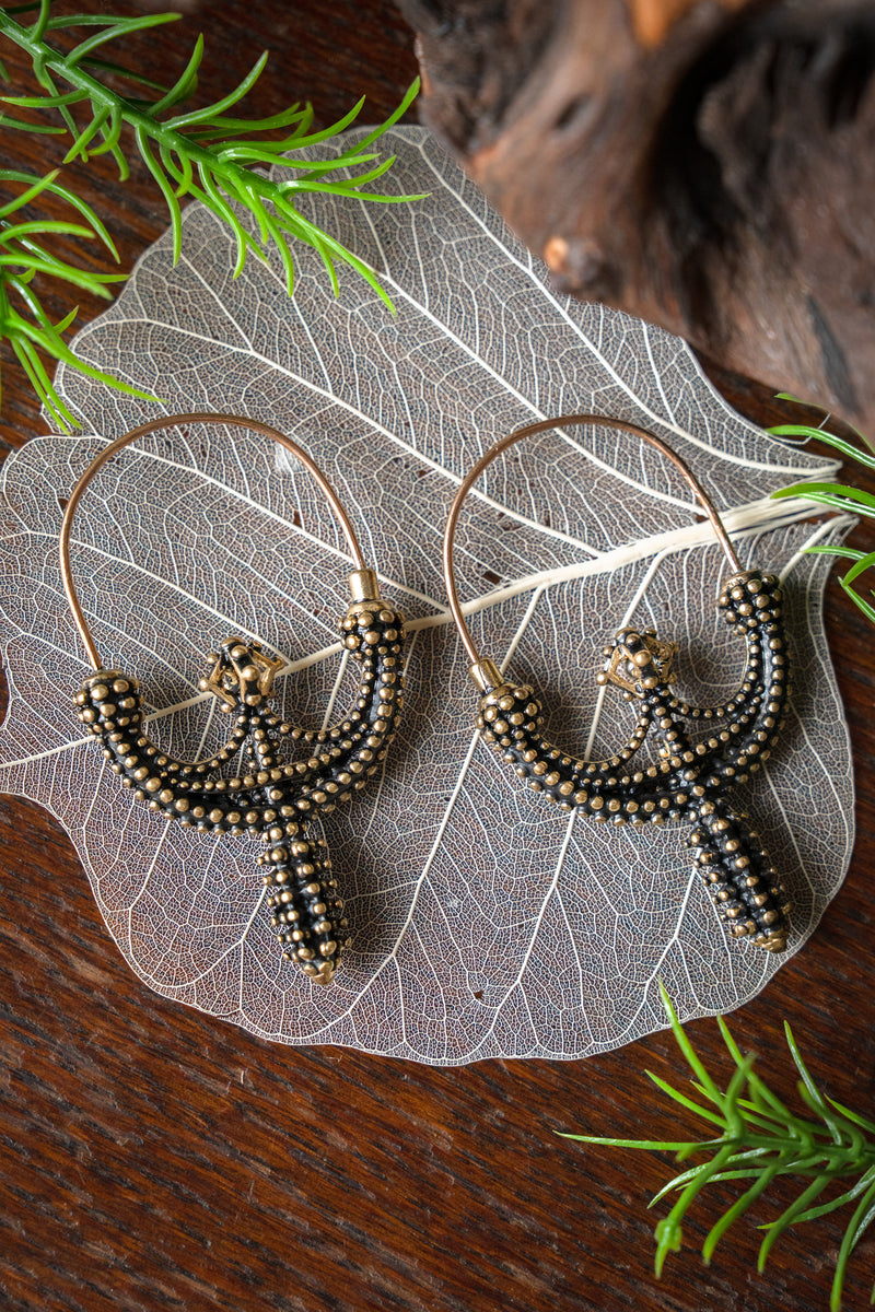 Slavic earrings Zawada Lanckoro?ska, bronze