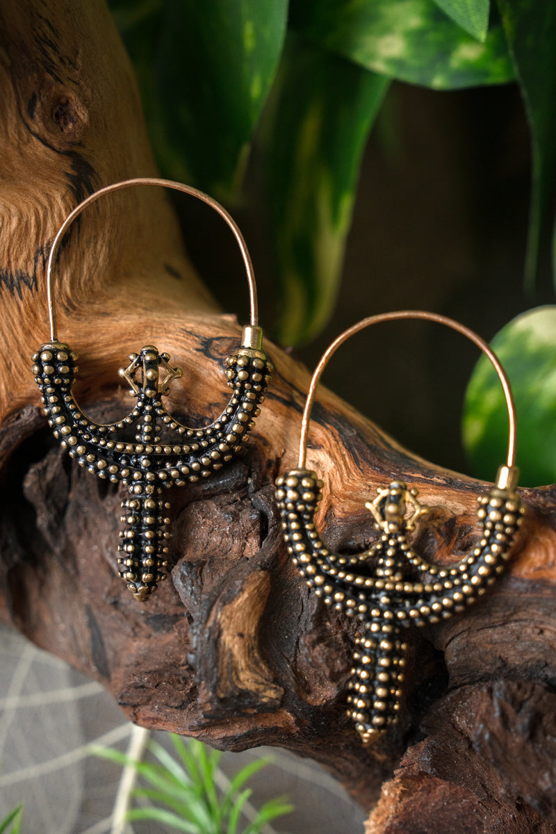 Slavic earrings Zawada Lanckoro?ska, bronze