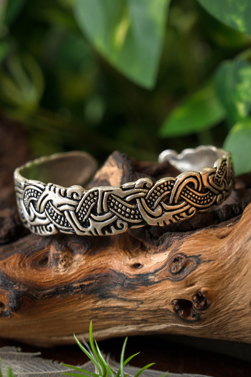 Braccialetto vichingo Isola di Man, bronzo argentato 