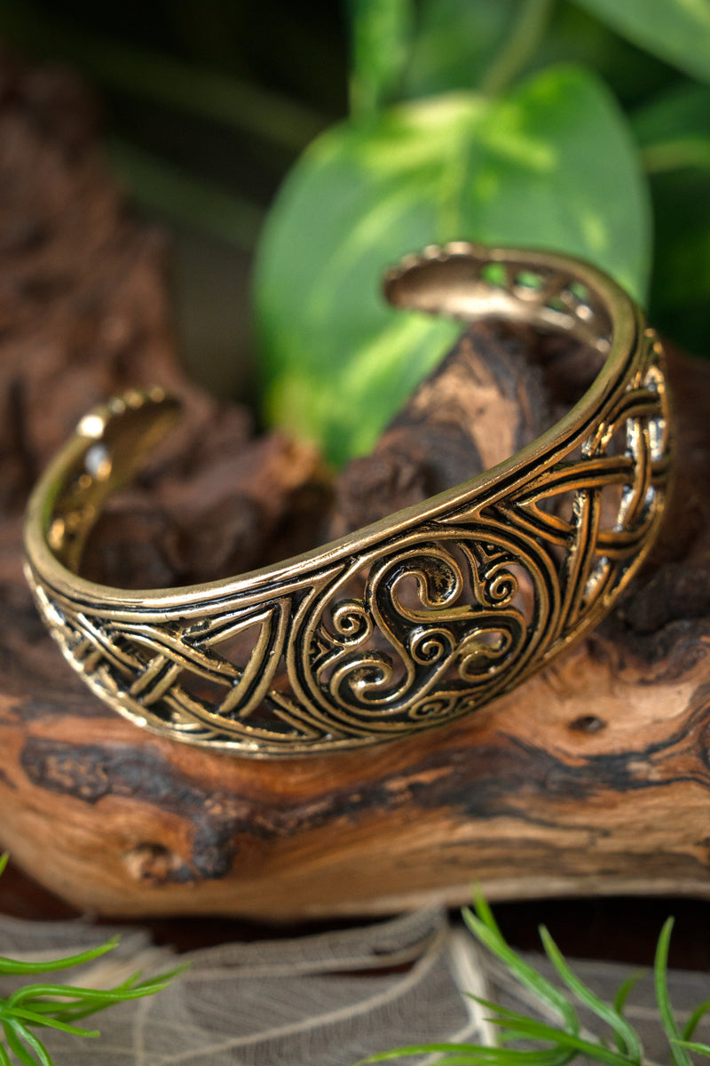 Keltische armband met trisquelion, brons