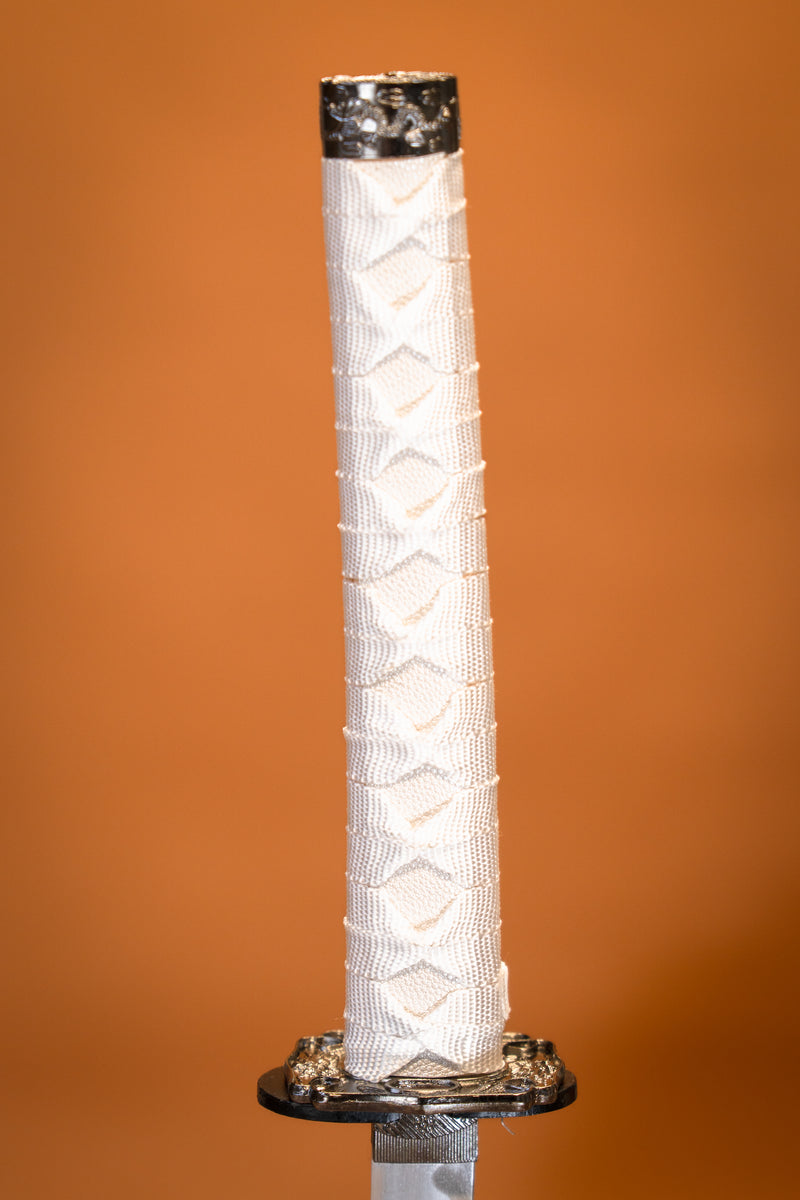 Drago bianco katana, wakizashi & tanto, semi-affilato 