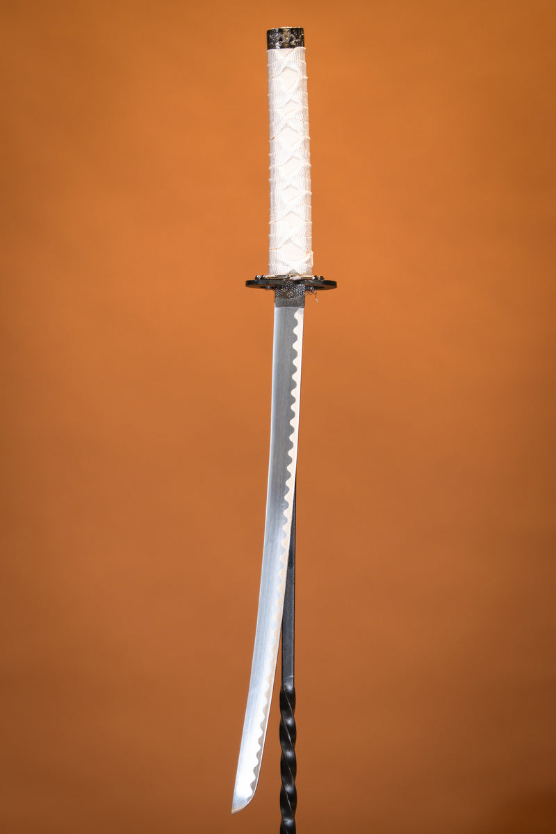 Drago bianco katana, wakizashi & tanto, semi-affilato 