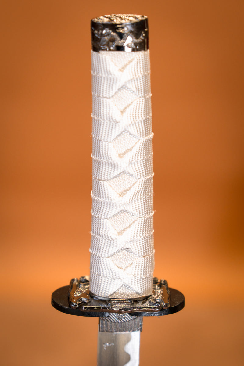 Drago bianco katana, wakizashi & tanto, semi-affilato 