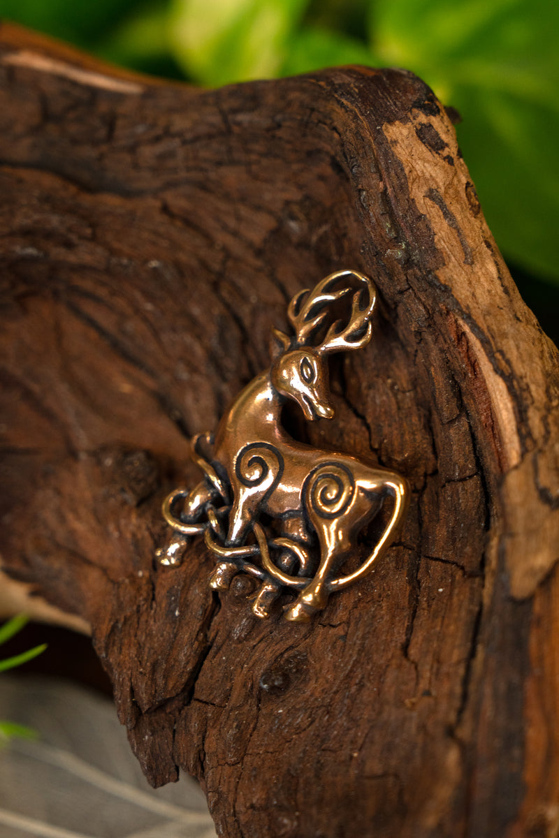 Hanger Keltisch hert, brons