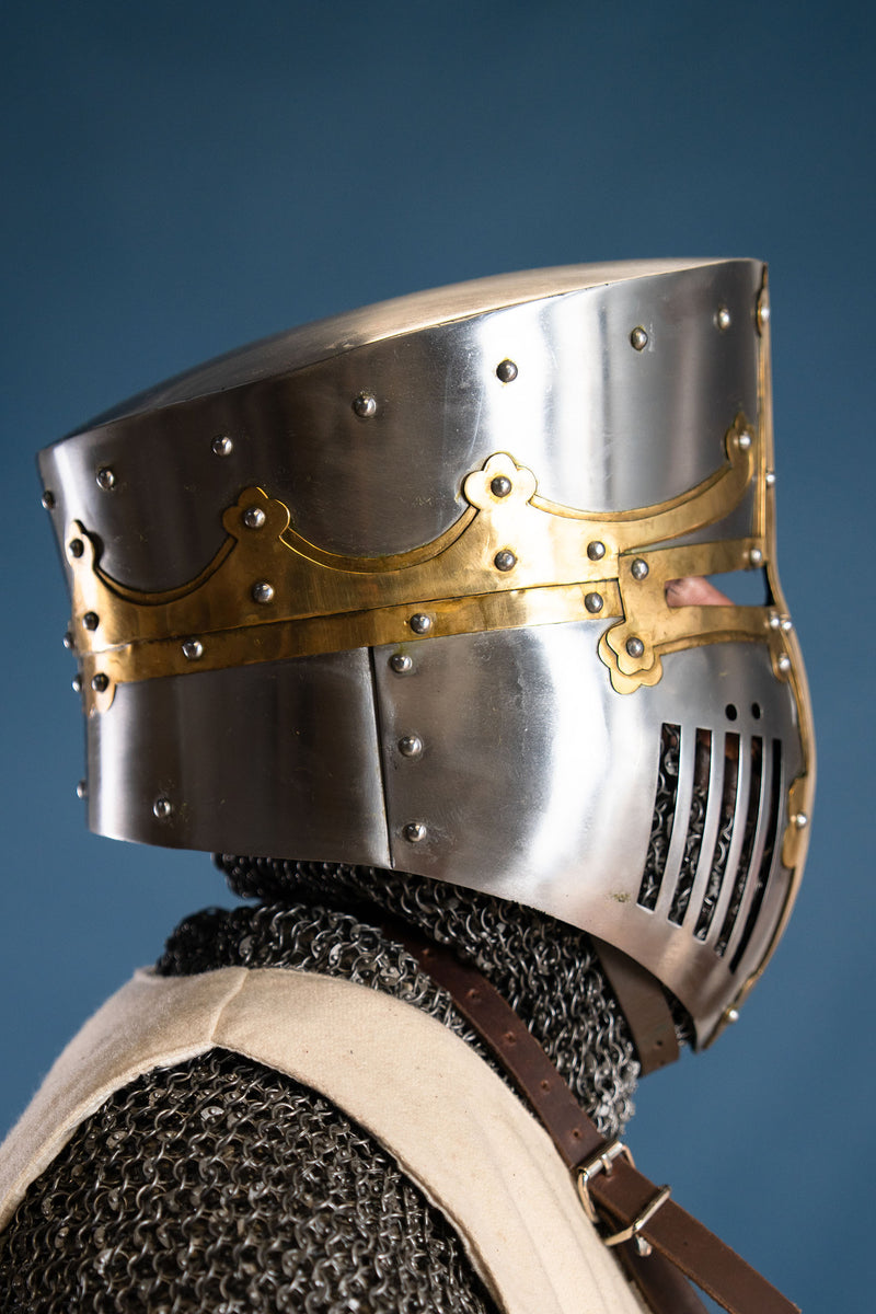 Średniowieczny hełm garnczkowy Westminster Psalter, 1-1.2 mm 