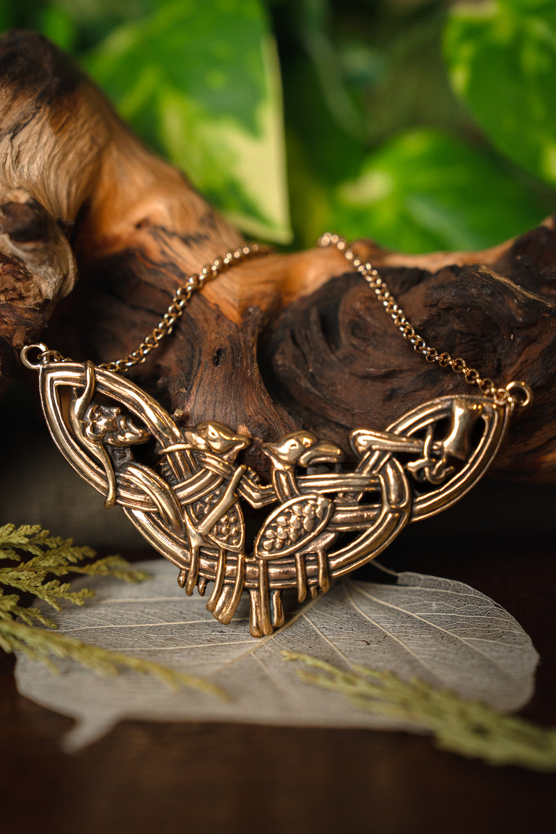 Irske Book of Kells halskæde, bronze 