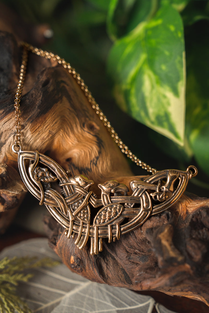 Irske Book of Kells halskæde, bronze 