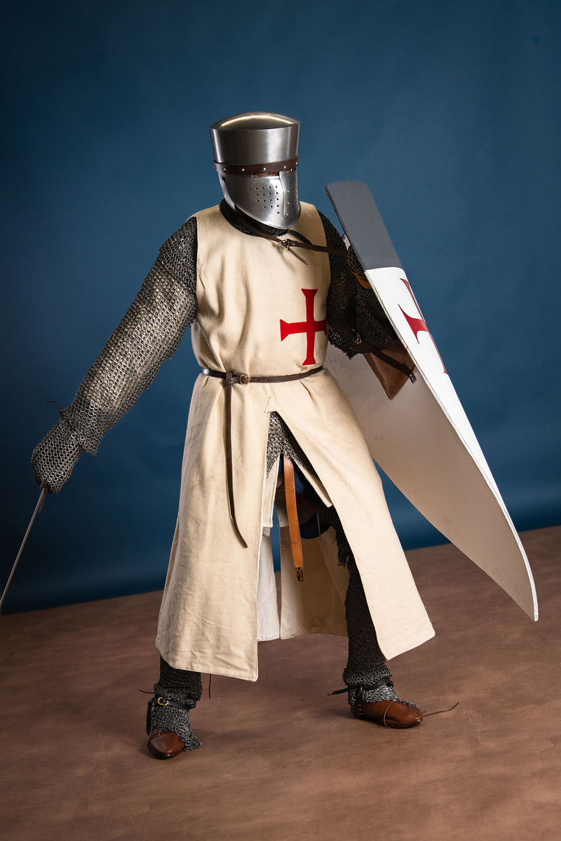 Storico surcotto templare, crema 