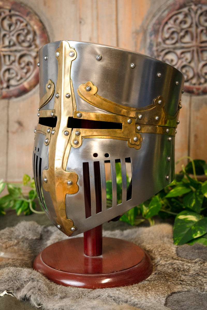 Middeleeuwse pothelm Westminster Psalter, 1-1.2 mm