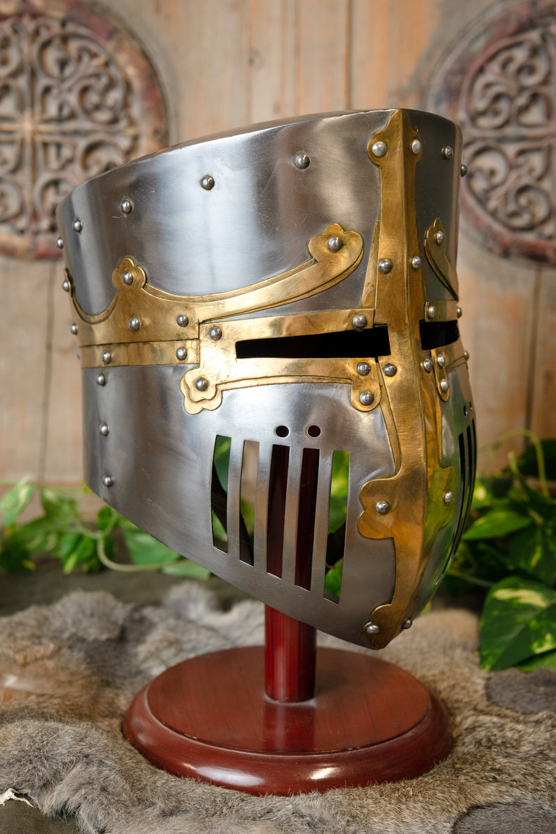 Middeleeuwse pothelm Westminster Psalter, 1-1.2 mm