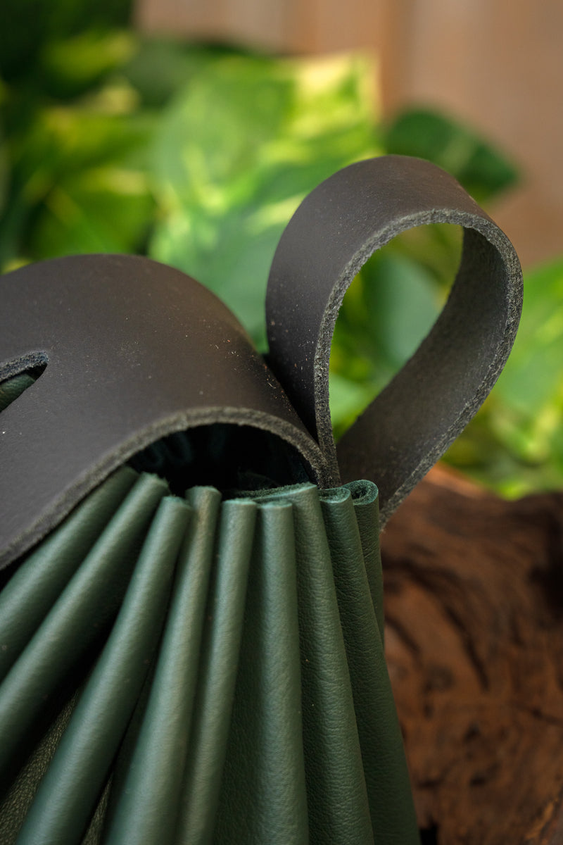 Mittelalterlicher Geldbeutel, groß, Grün 