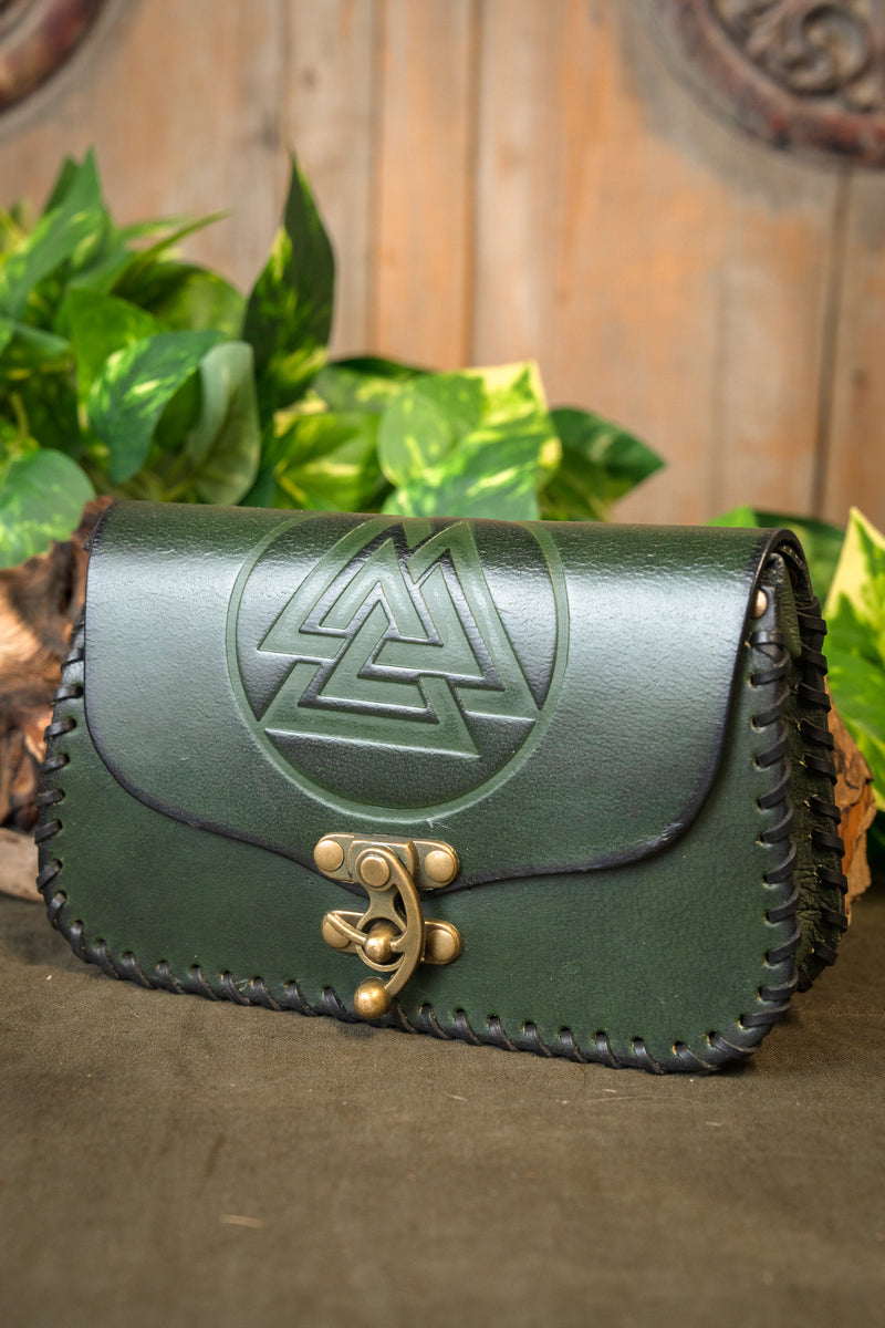 Viking sac avec Valknut, vert 