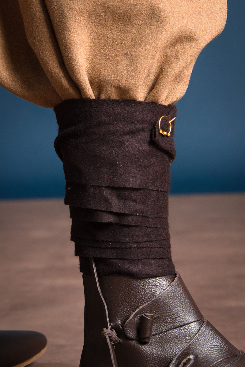 Benlindor Aki, brun, ullblandning 