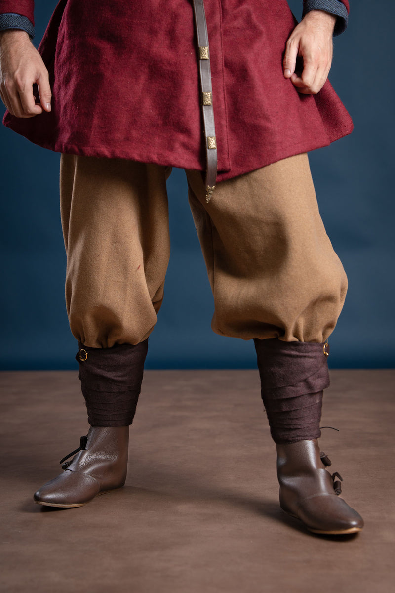 Benlindor Aki, brun, ullblandning 