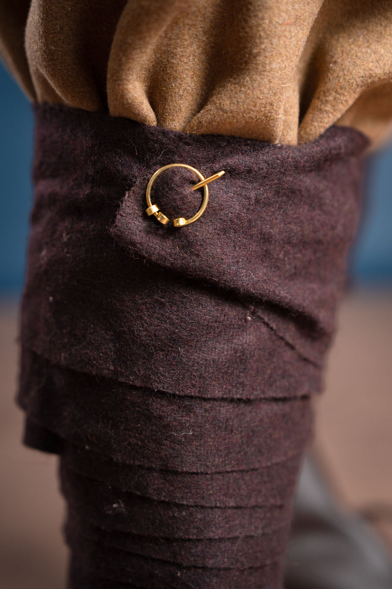 Benlindor Aki, brun, ullblandning 