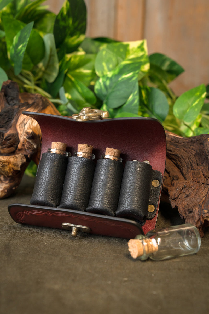 Magic drink bag with 4 bottles, red