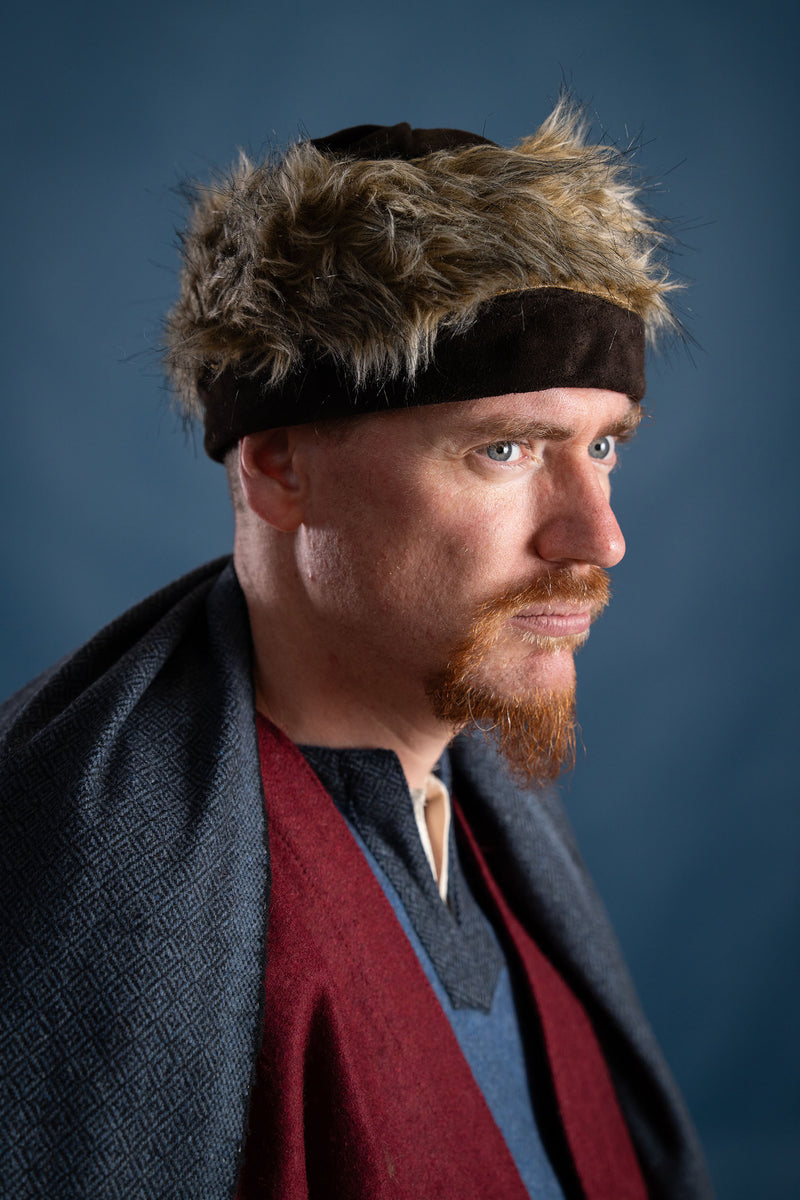 Wikingerdeckel Ragi Leder, braun