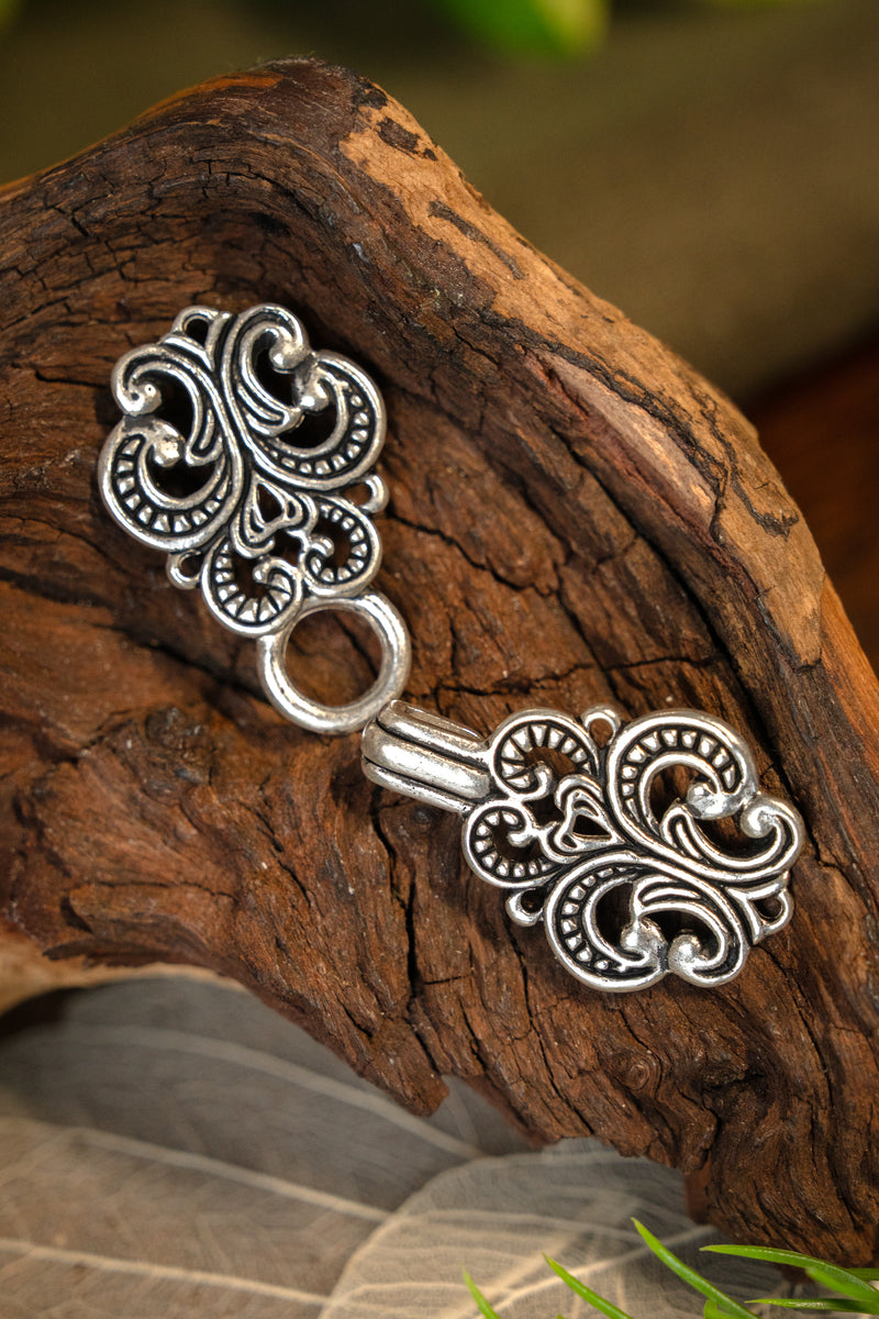 Mantelschließe Norwegen, versilberte Bronze 