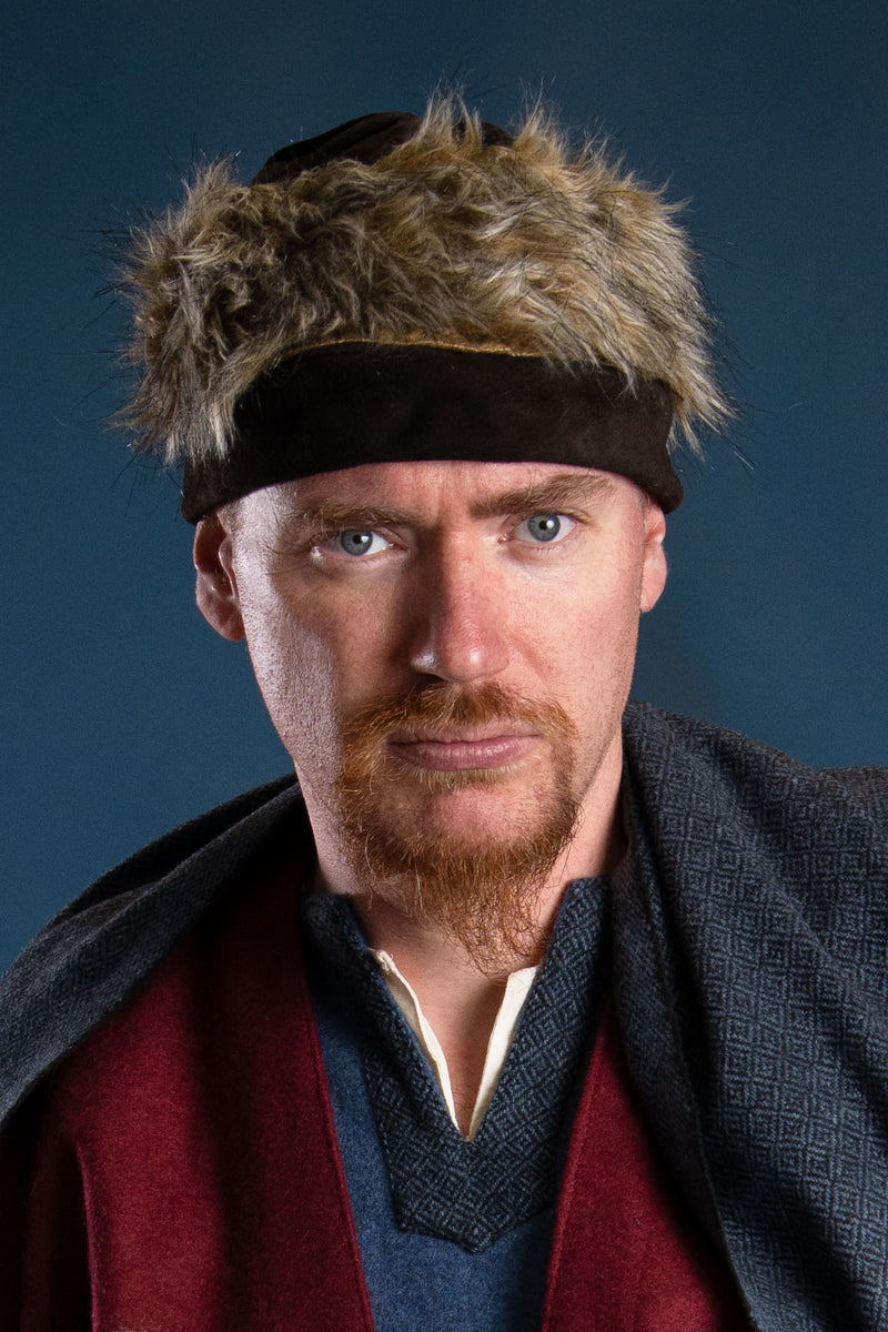 Wikingerdeckel Ragi Leder, braun