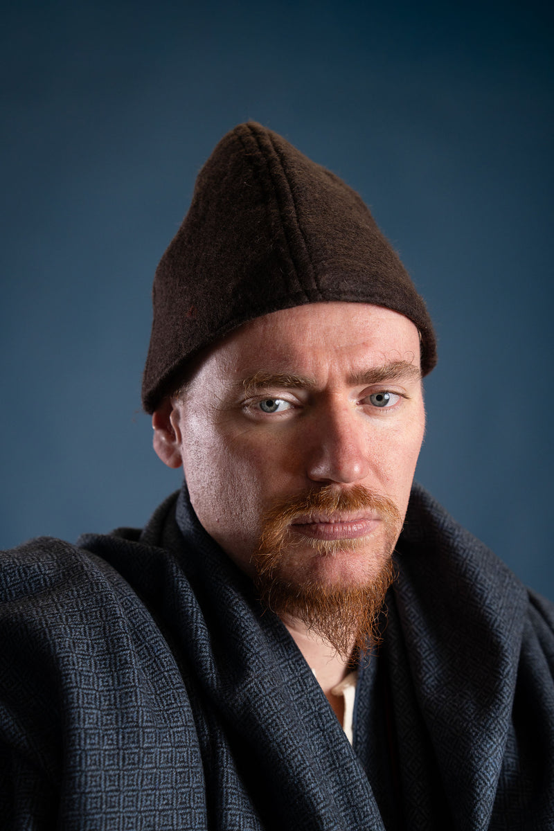 Viking kapje Ari, 100% wol, bruin