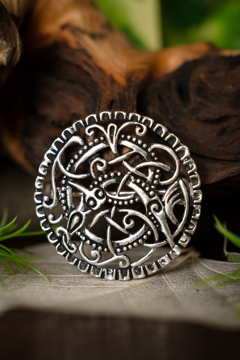 Pitney broche, bronze argenté 