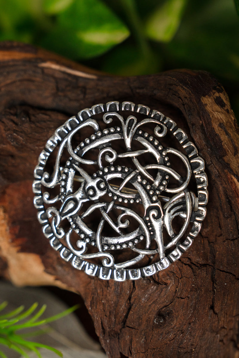 Pitney -Brosche, silberverletzte Bronze