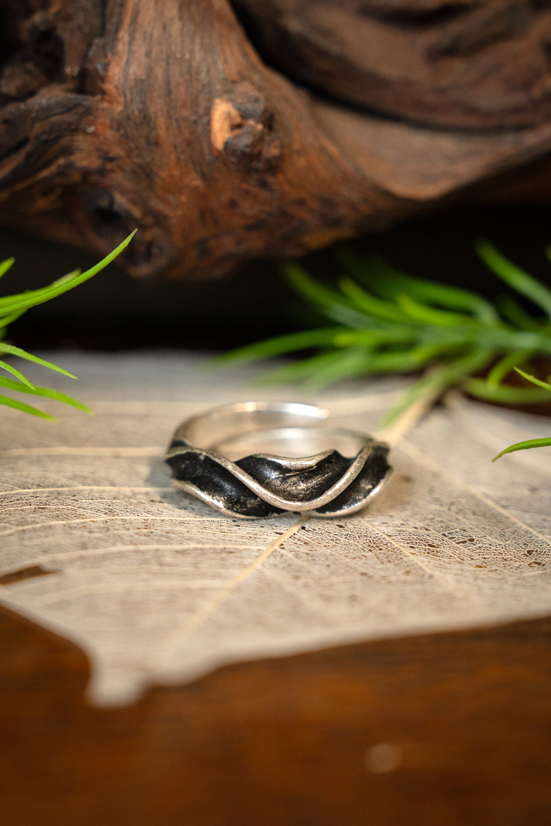 Anneau Vendel, bronze argenté 