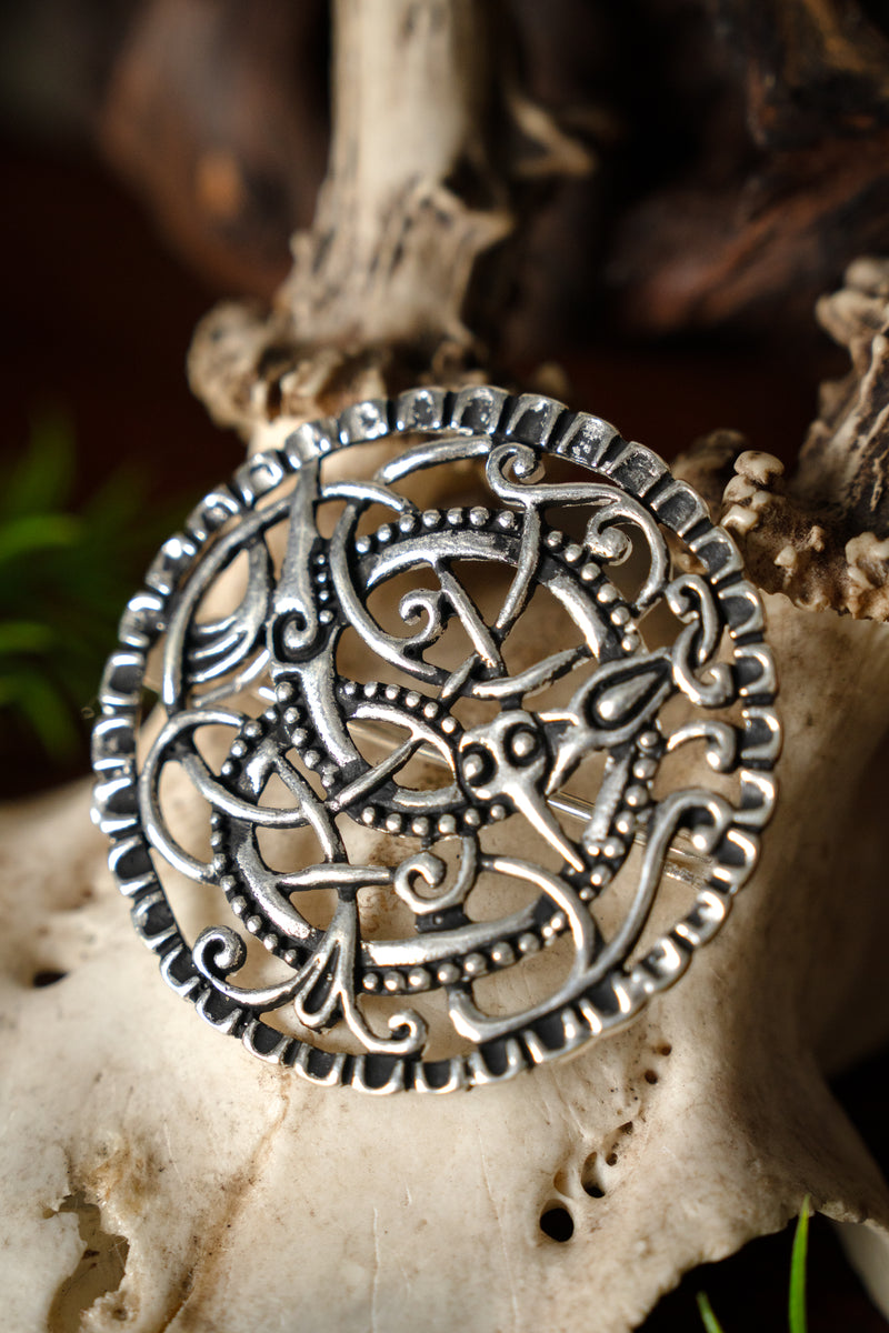 Pitney broche, bronze argenté 