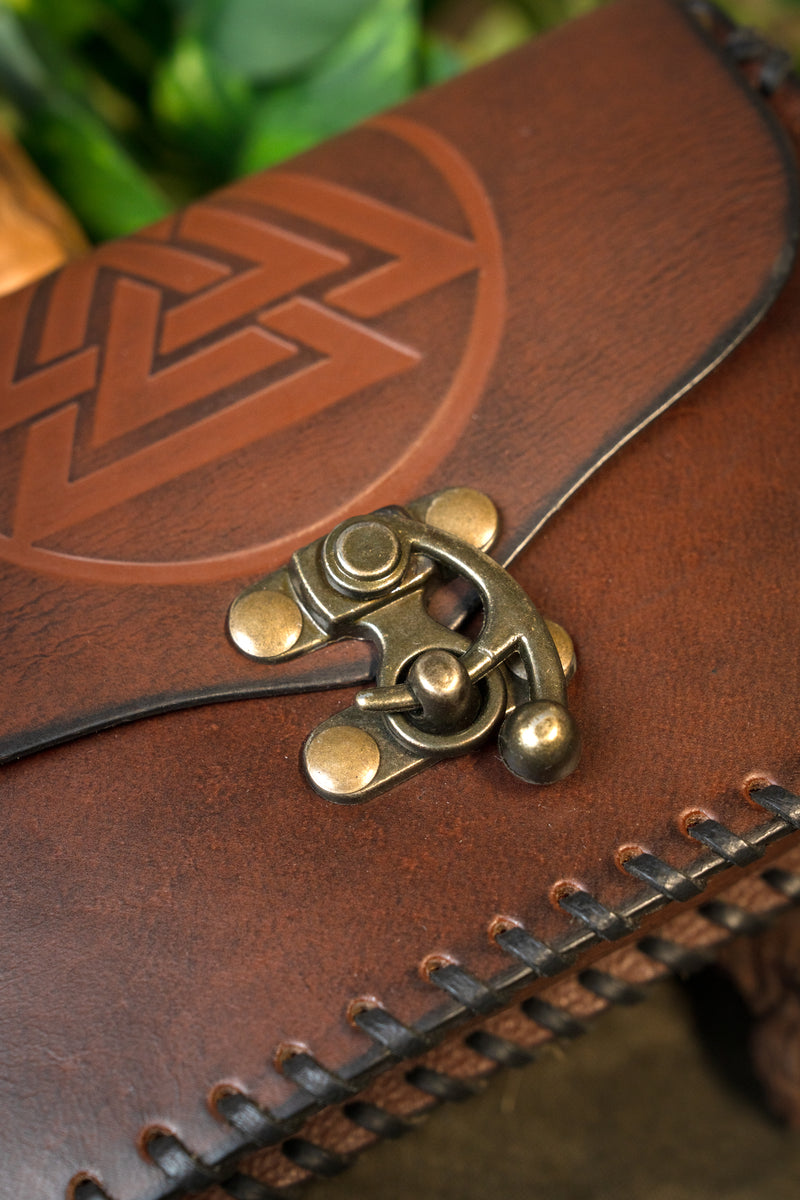 Viking sac avec Valknut, brun 