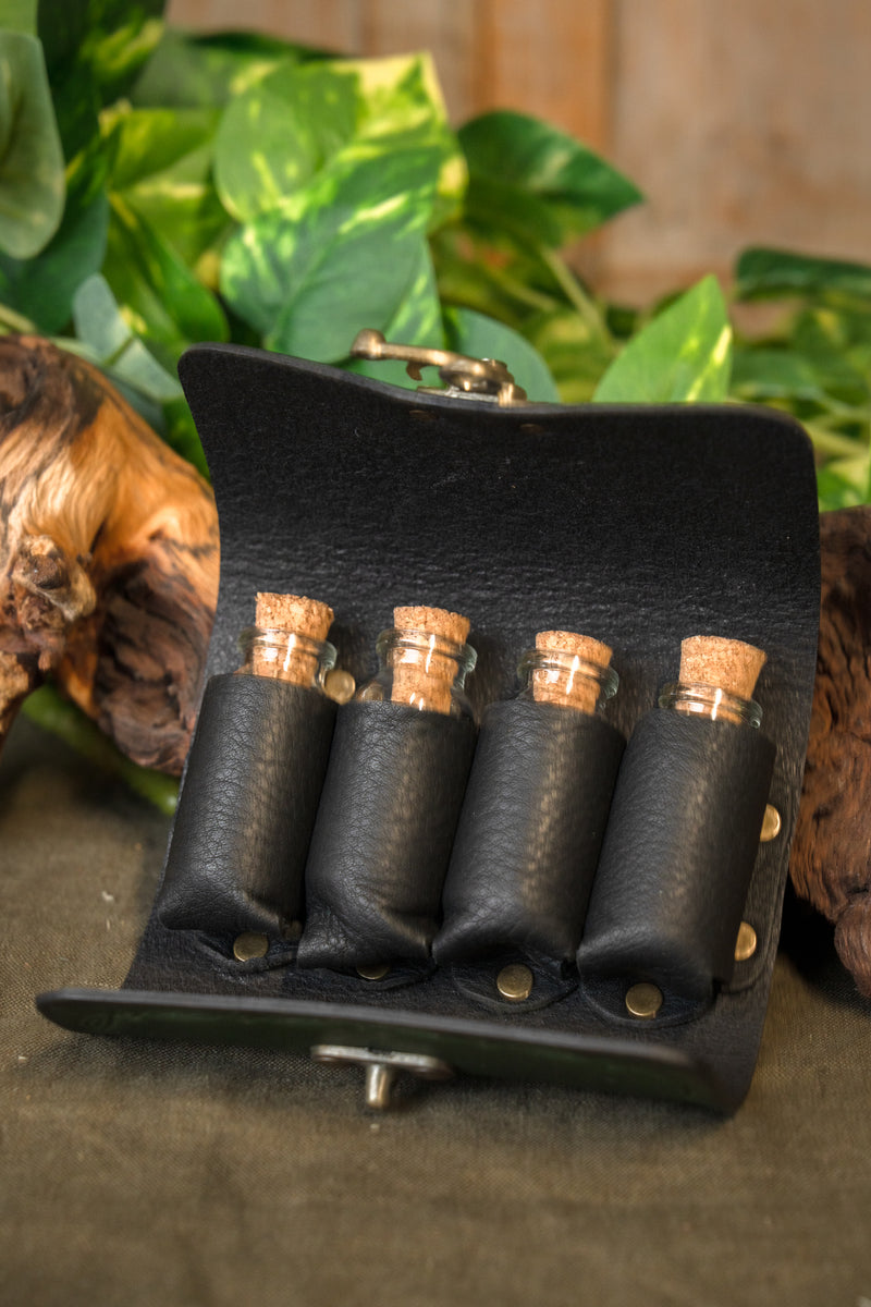 Potion magique sac avec 4 flacons, vert 