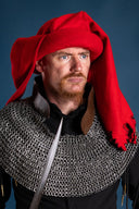 Chaperon Jan van Eyck, röd, ull 