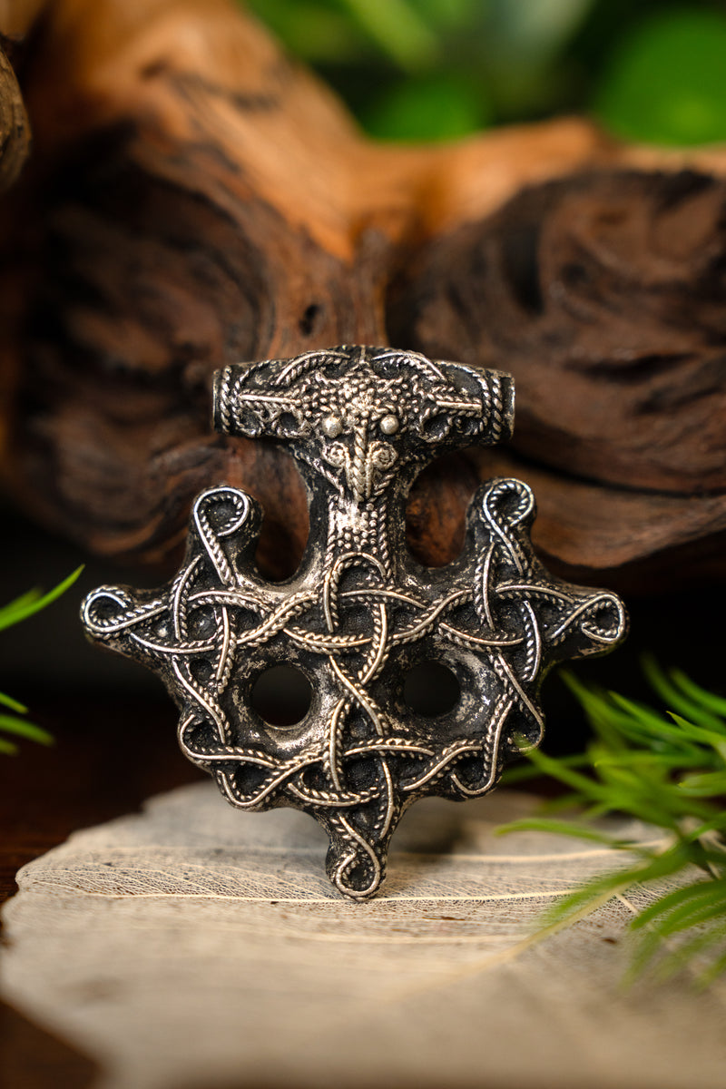 Hiddensee Thor’s hammer, silvered bronze