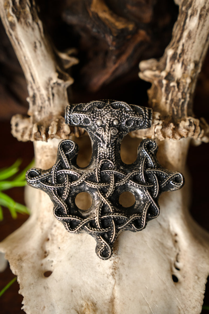 Hiddensee Tors hammare, försilvrad brons 