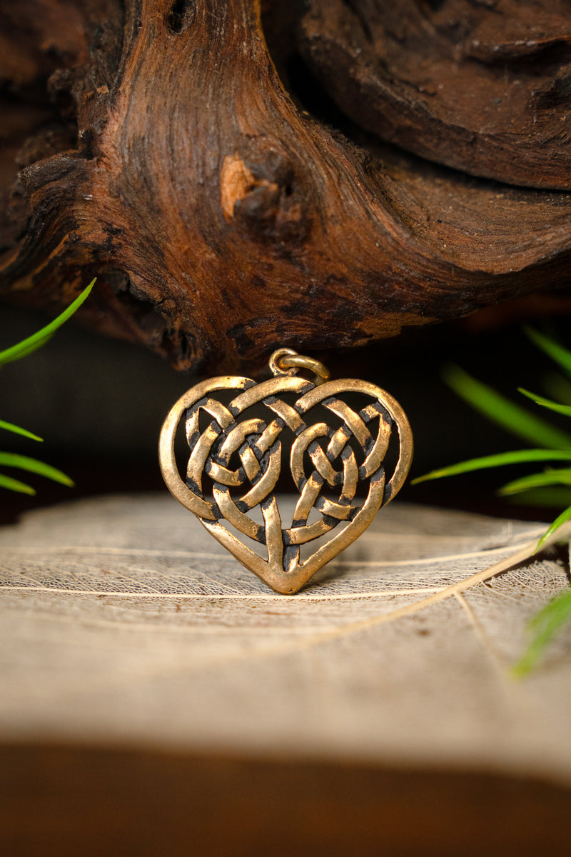 Hänge Keltiskt hjärta, brons 