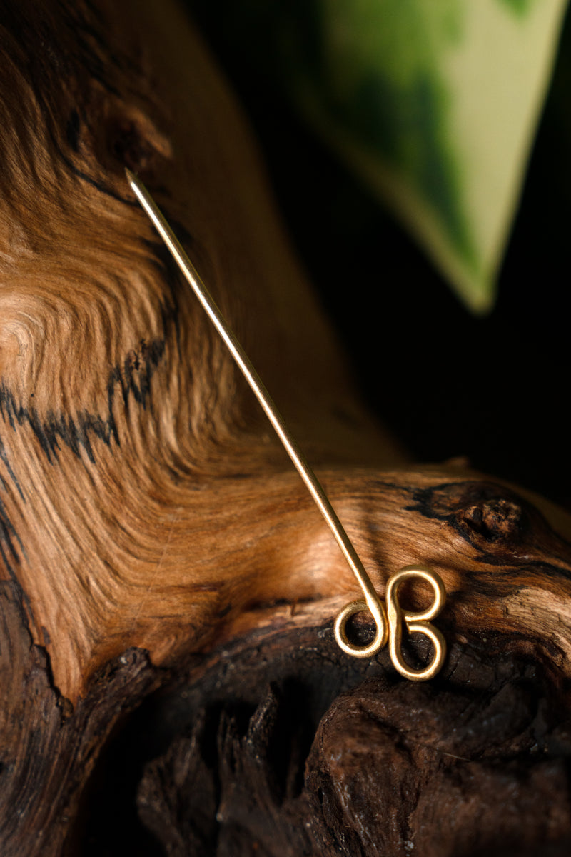 Late medieval veil pin, bronze