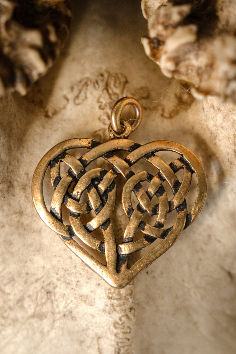 Hänge Keltiskt hjärta, brons 