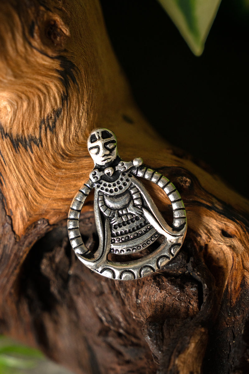 Amuleto vikingo Freya, bronce plateado 