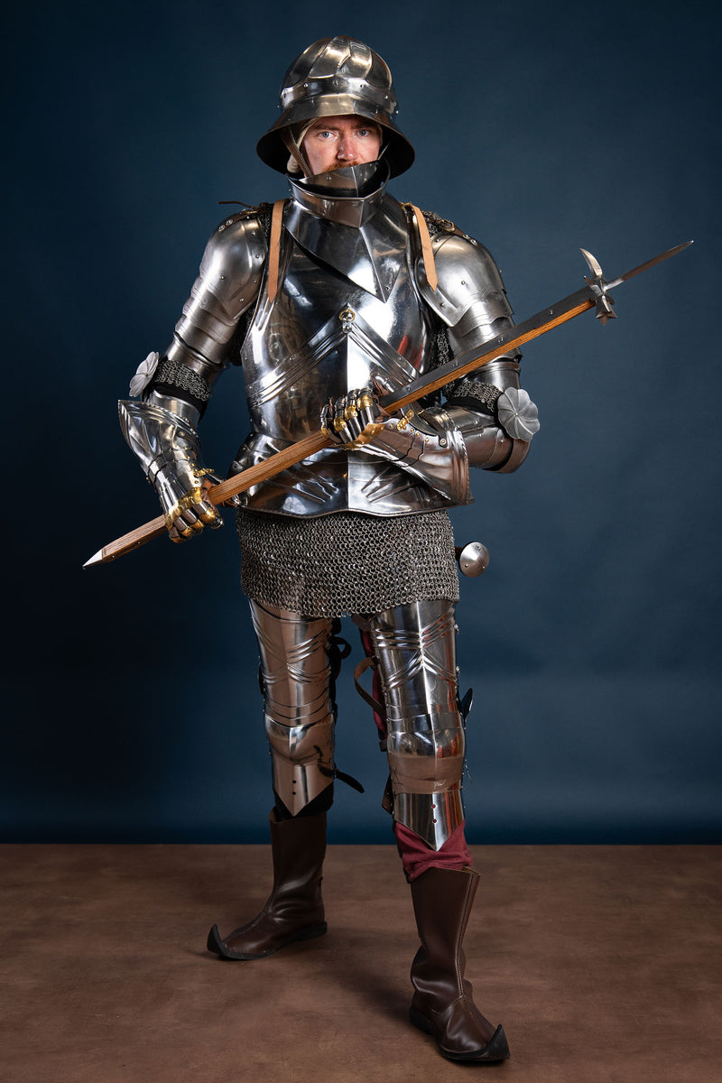 Gotiska armskenor, armrustning, 1,6 mm 