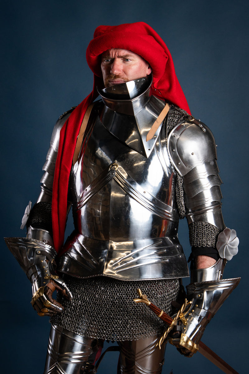 Chaperon Jan van Eyck, röd, ull 