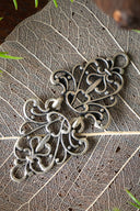 Renaissance-Mantelverschluss, versilberte Bronze 