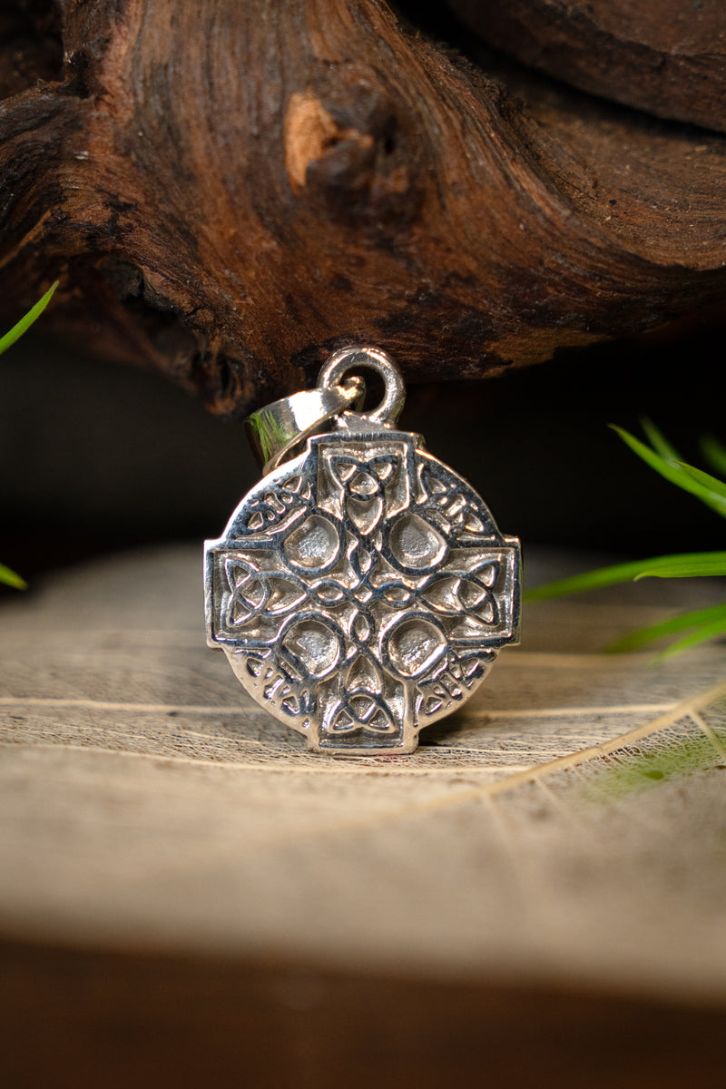 Celtic cross, sterling silver