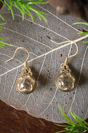 Oorbellen Gotland bergkristal, 1,2 cm brons