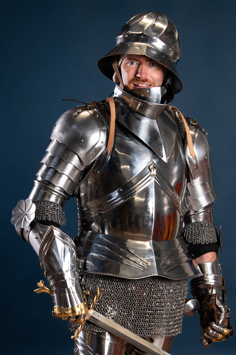 Gotiska armskenor, armrustning, 1,6 mm 