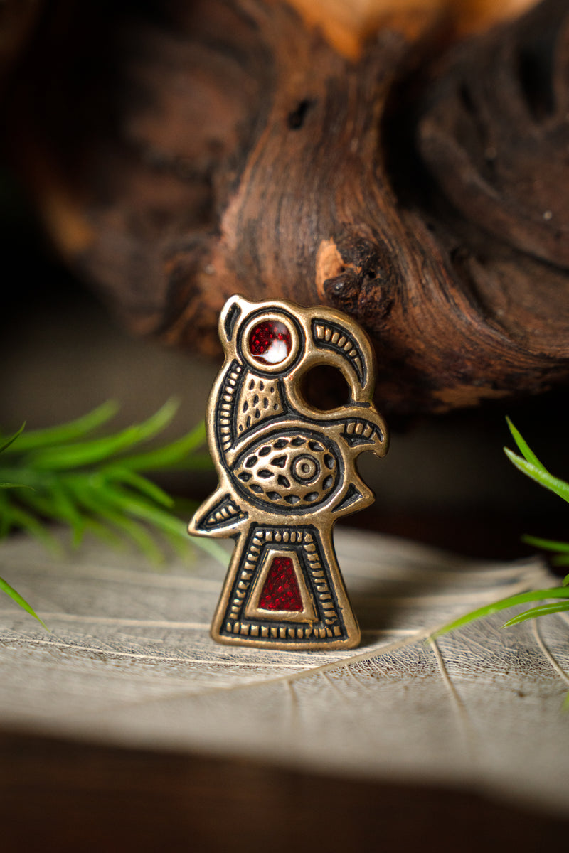 Fränkische Vogelbrosche, Bronze 