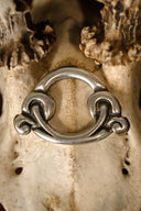 Birka ring for seax scabbard, silvered