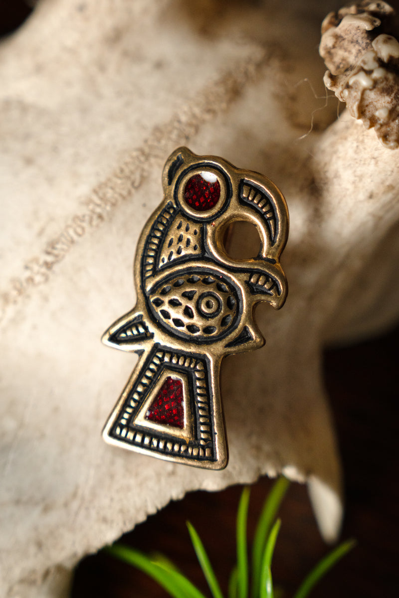 Fränkische Vogelbrosche, Bronze 